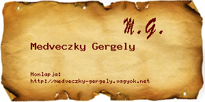 Medveczky Gergely névjegykártya