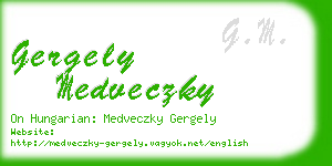 gergely medveczky business card